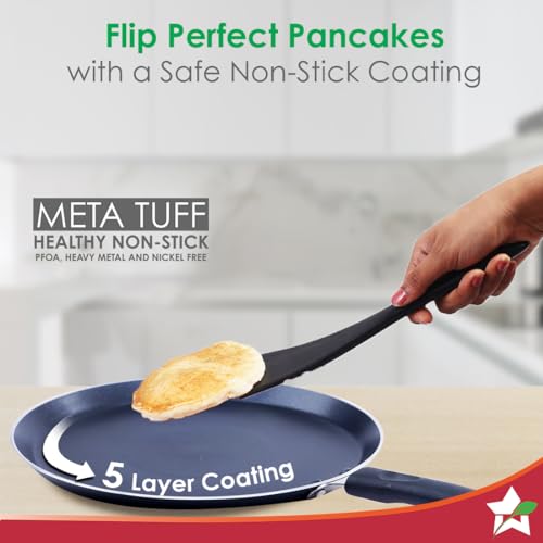 Wonderchef Valencia Non-Stick Cookware 4 Piece Set | Kadhai with Lid 24 cm, Fry Pan 24 cm, Dosa Tawa 28 cm | Pure Grade Aluminium| PFOA Free| 2 Years Warranty | Black - Image 3