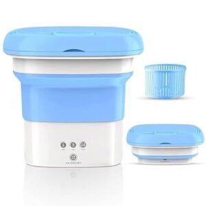 ROMINO 0.8Kg Portable Mini Washing Machine, Foldable Washing Machine Top Load Fully Automatic with 3 Modes Spinner and Dryer, Semi Automatic Bucket Washer for Travel, Baby Clothes