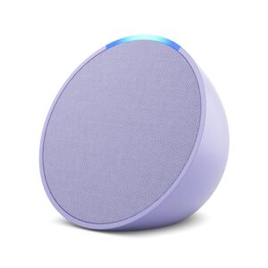 Amazon Echo Pop| Smart speaker with Alexa and Bluetooth| Loud sound, balanced bass, crisp vocals| Purple