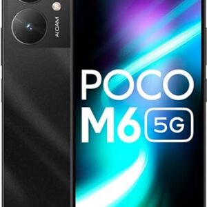 POCO M6 5G (Galactic Black,6GB RAM, 128GB Storage) | MediaTek Dimensity 6100+ 5G Processor | 5000 mAh Battery + 18W Fast Charging | 50 MP AI Dual-Camera System & Side Fingerprint Sensor
