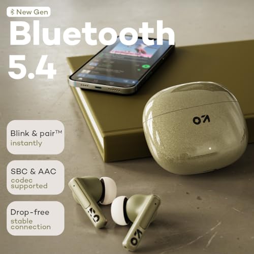 GOBOULT W60 True Wireless in Ear Earbuds 60H Playtime, ZEN Quad Mic ENC, 50ms Xtreme Low Latency, Made in India, Type-C Fast Charging, 13mm Driver, IPX5 Combat Gaming mode,TWS Ear Buds Wireless(Green) - Image 7