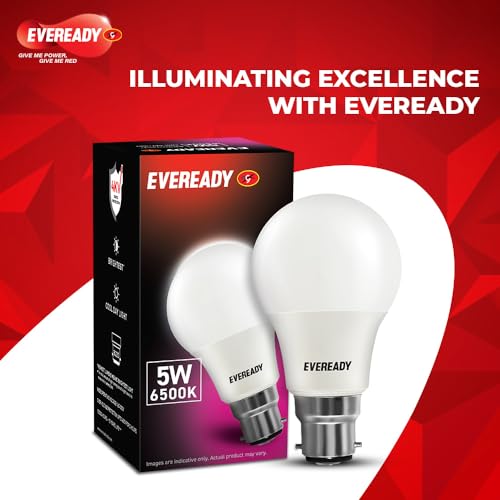 Eveready 5 Watts Led_Bulb_5 Light|Long Life & Low Maintenance|Mercury-Free|High Efficiency & Glare-Free Light|100 Lumens Per Watts|Cool Day Light (6500K), B22 - Image 2