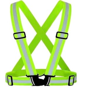 Gadget Deals High Visibility Protective - Night Cycling Reflector | cycle reflector belt | cycle reflectors for bicycle | night reflector jacket | cycle night jacket | Adjustable Vest Safety Jacket