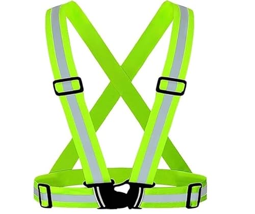 Gadget Deals High Visibility Protective - Night Cycling Reflector | cycle reflector belt | cycle reflectors for bicycle | night reflector jacket | cycle night jacket | Adjustable Vest Safety Jacket