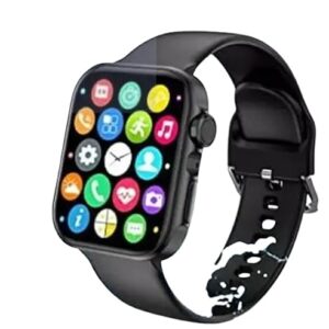 Smart Watch with Fitness Tracker | Waterproof Full Touch Screen | Multiple Sports Modes, Heart Rate & Sleep Monitor – Black