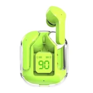 Wireless Bluetooth Earbuds with LED Display Case – Dual Mic ENC Noise Cancelling, 20H Battery, Ultra-Light 3.5g, Waterproof, Touch Control, in-Ear Stereo Earphones – Green