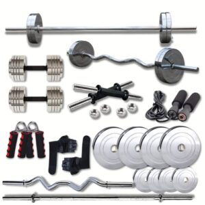 HASHTAG FITNESS Alloy Steel Adjustable Dumbles Set for Home Steel Weights Gym Equipment - 10kg to 100kg (80kg)