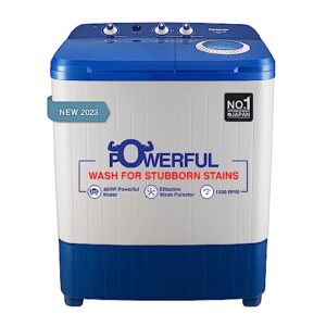Panasonic 6.5 kg 5 Star Semi-Automatic Top Loading Washing Machine (NA-W65L7ARB, Blue, Powerful Motor, Active Foam System, Effective Wash Pulsator,)