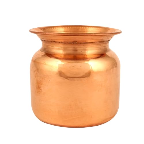 Gyarsilal's Copper Rajasahi Lotha for Pooja 400ML -TRSL-01|Tambe ka Lota Kalash|Festival Diwali Wedding|Daan kalasam chembu|Medium - Image 2