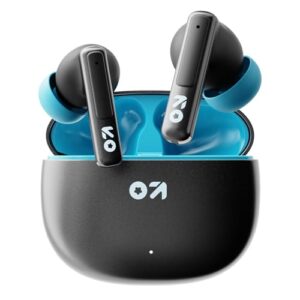 GOBOULT W60 True Wireless in Ear Earbuds 60H Playtime, ZEN Quad Mic ENC, 50ms Xtreme Low Latency, Made in India, Type-C Fast Charging, 13mm Driver, IPX5 Combat Gaming mode,TWS Ear Buds Wireless(Black)
