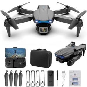 Drone with Dual 4K Camera for Adults | WiFi FPV RC Quadcopter with 1 Batteries | Live Video, Altitude Hold, 360° Flip, Headless Mode, One Key Takeoff & Carry Case for Kids and Adults. PI3
