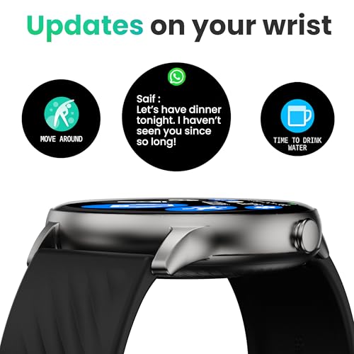Boult GOBOULT Newly Launched Dire Smartwatch 1.38'' 2.5D Curved HD Display, BT Calling, 500 Nits Brightness, IP67, 250+ Watchfaces, 120+ Sports Modes, AI Voice Assistant, SpO2 Monitoring (Pure Black) - Image 12