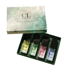Carlton London Unisex Gift Set 4 Luxurious Long Lasting Love Fragrance Premium Eau De Parfum I With Lemon Rose and Musk scent II Boosts self confidence II For Men Women Boys Girls 4X15ml Each | Diwali Gift Set