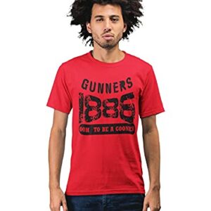 Revind.442 Arsenal Basic Men's 100% Cotton Round Neck T-Shirt Red