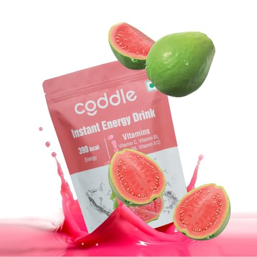 Coddle Guava Instant Energy Drink Powder (900g Refill, Pack of 1) | Tasty Guava Flavoured Energy Drink Mix | With Vitamins C, B3, B6 & B12 for Immunity & Hydration | Instant Energy for Kids & Adults | Great Indian Festival 2025 Diwali Offer - Image 4