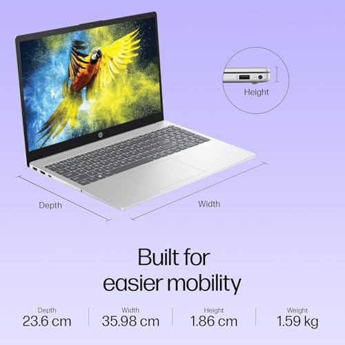 HP 15, Intel Core i3-1315U-13th Gen Laptop (8GB DDR4 Ram,512GB SSD) Anti-Glare, Micro-Edge,15.6'' FHD, Win11,M365 Basic(1yr),Office Home24, Silver,1.59kg, FHD 15-FD0569TU/FD0129TU - Image 9