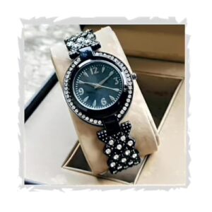 styledose Women Analogue Wrist Watches for Women's & Girls&Miss&Ladies Diamond Studded Stylish Bracelet Strap (Black)