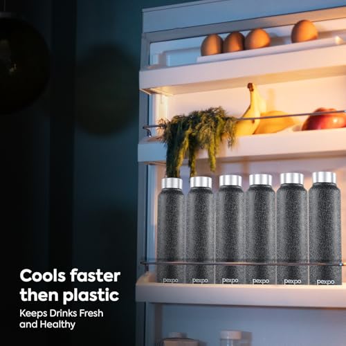 PEXPO Chromo 1000 ISI Certified Stainless Steel Sports/Fridge Water Bottle, 950ml, Black, Pack of 2 | BPA Free | Water Bottle for Office, Gym, School, Yoga, Trekking, Men, Women and Kids - Image 4