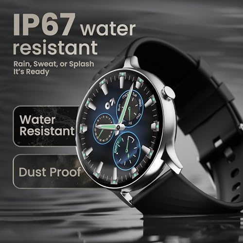 Boult GOBOULT Newly Launched Dire Smartwatch 1.38'' 2.5D Curved HD Display, BT Calling, 500 Nits Brightness, IP67, 250+ Watchfaces, 120+ Sports Modes, AI Voice Assistant, SpO2 Monitoring (Pure Black) - Image 7