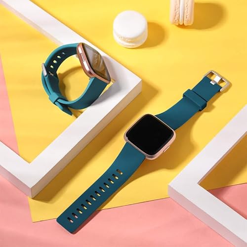 YODI Soft Silicone Classic Strap Band For Fitbit Versa/ Versa 2/ Versa Lite Small & Large Size, Replcement Watch Straps Compatible With Fit-bit Special Edition/ Lite Edition/ Versa SE For Men Women (Starlight, Large) - Image 5