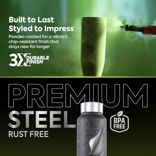 PEXPO Chromo 1000 ISI Certified Stainless Steel Sports/Fridge Water Bottle, 950ml, Black, Pack of 2 | BPA Free | Water Bottle for Office, Gym, School, Yoga, Trekking, Men, Women and Kids - Image 3