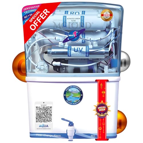 All India Group® Aqua Original RO Domestic Water Purifier (RO+ LED UV+ ORC COPPER+ HIGH TDS MEMBRANE+ TDS CONTROL) Fully Automatic, Best For Home/Office Purpose | 9 Stages | 18 LPH | 12 Liter Storage
