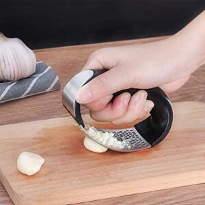 AJSCOP Multi-Functional Manual Stainless Steel Garlic Presses Grinder Peeler Slicer Chopper Cutter Kitchen Gadgets