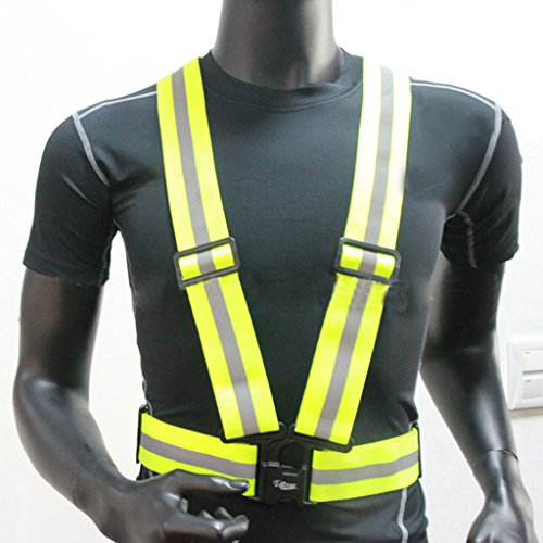 Gadget Deals High Visibility Protective - Night Cycling Reflector | cycle reflector belt | cycle reflectors for bicycle | night reflector jacket | cycle night jacket | Adjustable Vest Safety Jacket - Image 2