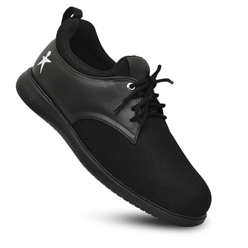 HEALTH FIT Orthopedic & Diabetic Sports Shoes Breathable Soft Sole Ultra-Lightweight Shoes Without Laces for Men's 1727 BK 7 UK Black - Image 2