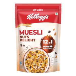 Kellogg's Muesli Nuts Delight 1000 Gram | 12-In-1 Power Breakfast | India's No. 1 Muesli | Multigrain Breakfast Cereal|Almond