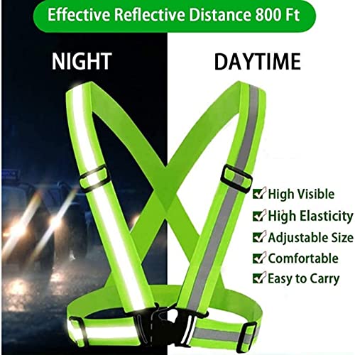 Gadget Deals High Visibility Protective - Night Cycling Reflector | cycle reflector belt | cycle reflectors for bicycle | night reflector jacket | cycle night jacket | Adjustable Vest Safety Jacket - Image 3