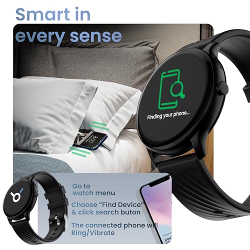 Boult GOBOULT Newly Launched Dire Smartwatch 1.38'' 2.5D Curved HD Display, BT Calling, 500 Nits Brightness, IP67, 250+ Watchfaces, 120+ Sports Modes, AI Voice Assistant, SpO2 Monitoring (Pure Black) - Image 9