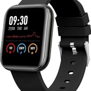 SKY BUYER Smart Watch ID116 Plus for Android & iOS Phones – Bluetooth Smartwatch with Sports Modes & Waterproof Design – Black