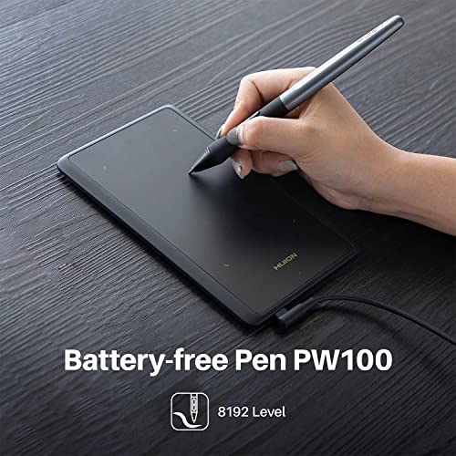 HUION H420X OSU Tablet Graphic Drawing with 8192 Levels Pressure Battery-Free Stylus, 4.17x2.6 inch/10.59 x6.60 cm Tablet Compatible with Window/Mac/Linux/Android for OSU Game, Online Teaching Black - Image 3