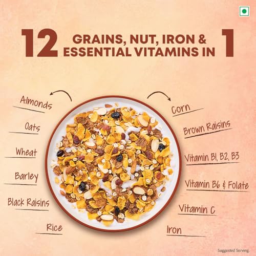 Kellogg's Muesli Nuts Delight 1000 Gram | 12-In-1 Power Breakfast | India's No. 1 Muesli | Multigrain Breakfast Cereal|Almond - Image 5