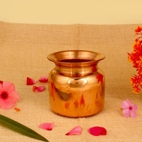 Gyarsilal's Copper Rajasahi Lotha for Pooja 400ML -TRSL-01|Tambe ka Lota Kalash|Festival Diwali Wedding|Daan kalasam chembu|Medium - Image 5