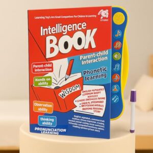 Storio Intelligence Sound Book Learning Cards for Children,English Letters & Words Learning Book,Fun Educational Toys. Activities with Numbers,Shapes Learning Book for Toddlers for Language Skills