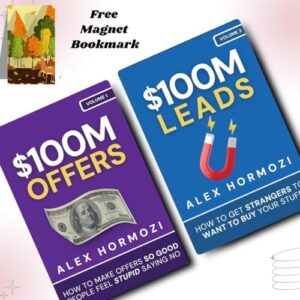 $100 Million Offers + $100 Million Leads Combo Books by Alex Hormozi With Free Magnet Bookmark (NOVELS)