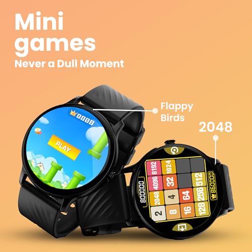 Boult GOBOULT Newly Launched Dire Smartwatch 1.38'' 2.5D Curved HD Display, BT Calling, 500 Nits Brightness, IP67, 250+ Watchfaces, 120+ Sports Modes, AI Voice Assistant, SpO2 Monitoring (Pure Black) - Image 10