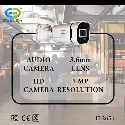 Electric Eye 5 MP HD Bullet Camera Starlight Full Day & Night Color Vision | 3.6MM Lens | Night Color Recording | with Audio| Outdoor Camera | Waterproof Camera | HD Bullet Camera - Image 4