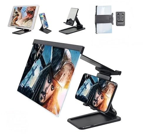 Drumstone (๐ฑ ๐ฌ๐ฒ๐ฎ๐ฟ๐ ๐ช๐ฎ๐ฟ๐ฟ๐ฎ๐ป๐๐) 12-Inch 3D Phone Screen Magnifier with Adjustable Stand, HD Lens, Foldable Design ๐๐ข๐๐ญ ๐๐จ๐ซ ๐๐ข๐ฐ๐๐ฅ๐ข, ๐๐๐๐ซ-๐๐ง๐ & ๐๐ฅ๐ฅ ๐๐๐๐๐ฌ๐ข๐จ๐ง๐ฌ