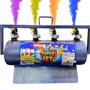 Tota Thunder SuperJet Colour Cloud Holi Gadget – 4 Colours at a Time | Natural and Herbal Gulal Spray Cylinder for Holi Celebration, Weddings, Photoshoots, Theme Parties – 14.4 Kg