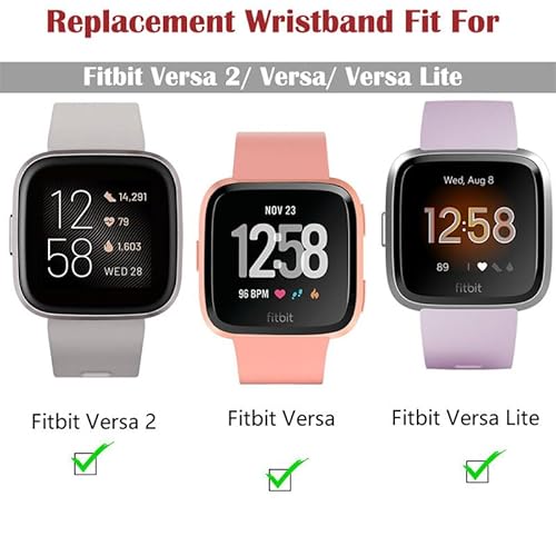 YODI Soft Silicone Classic Strap Band For Fitbit Versa/ Versa 2/ Versa Lite Small & Large Size, Replcement Watch Straps Compatible With Fit-bit Special Edition/ Lite Edition/ Versa SE For Men Women (Starlight, Large) - Image 2