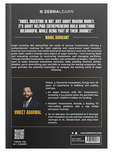 Angel Investing 360° - The Investor's Guide to High-Growth Startups by Vineet Agarwal | Master Evaluation, Deal Structuring, and Exits with Case Studies from India's Top Investors | Zebra Learn Books - Image 2