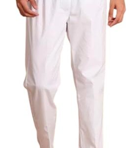 Elegance X Men's White Cotton Elastic Pyjama Bottom (HEP-777_White) (in, Alpha, L, Regular)