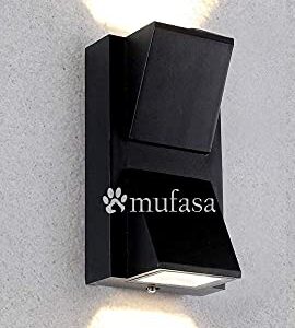 Mufasa 6 Watts Up-Down Indoor Outdoor Highlighter LED Waterproof Exterior Wall Light Gate Path Entrance Boundary Lamp (2 X 3 Watts Each Side) (Aluminum Body) (Warm White)- Pack of 1