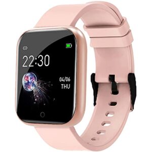 TechKing (NOW OR NEVER DEAL WITH 12 YEARS WARRANTY) Waterproof Smart Watch JB20 For Men/Women/Boys/Girls and All Age Group Features Like Daily Activity Tracker, Heart Rate Sensor, Sleep Monitor And Basic Functionality -Rosegold