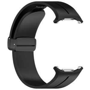 STRAPY Watch band Compatible with Samsung Galaxy Watch 7 Ultra Band 47mm Smartwatch, Silicone Magnetic Strap Fit for Samsung Galaxy Ultra Smart Watch Straps For Men Women (Black)