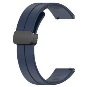 STRAPY Watch band Compatible with Redmi Watch 5 Lite Smartwatch, Silicone Magnetic Strap Fit for Mi Watch Lite 5 Smart Watch Straps For Men Women (Blue)