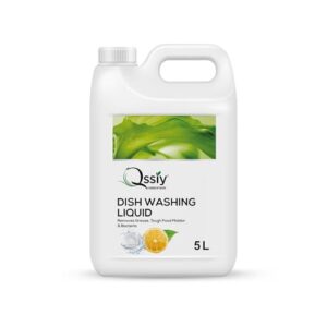 Qssiy Green Apple Dishwash Gel, 5L Can | Tough on Grease, Gentle Hands, Bulk Refill